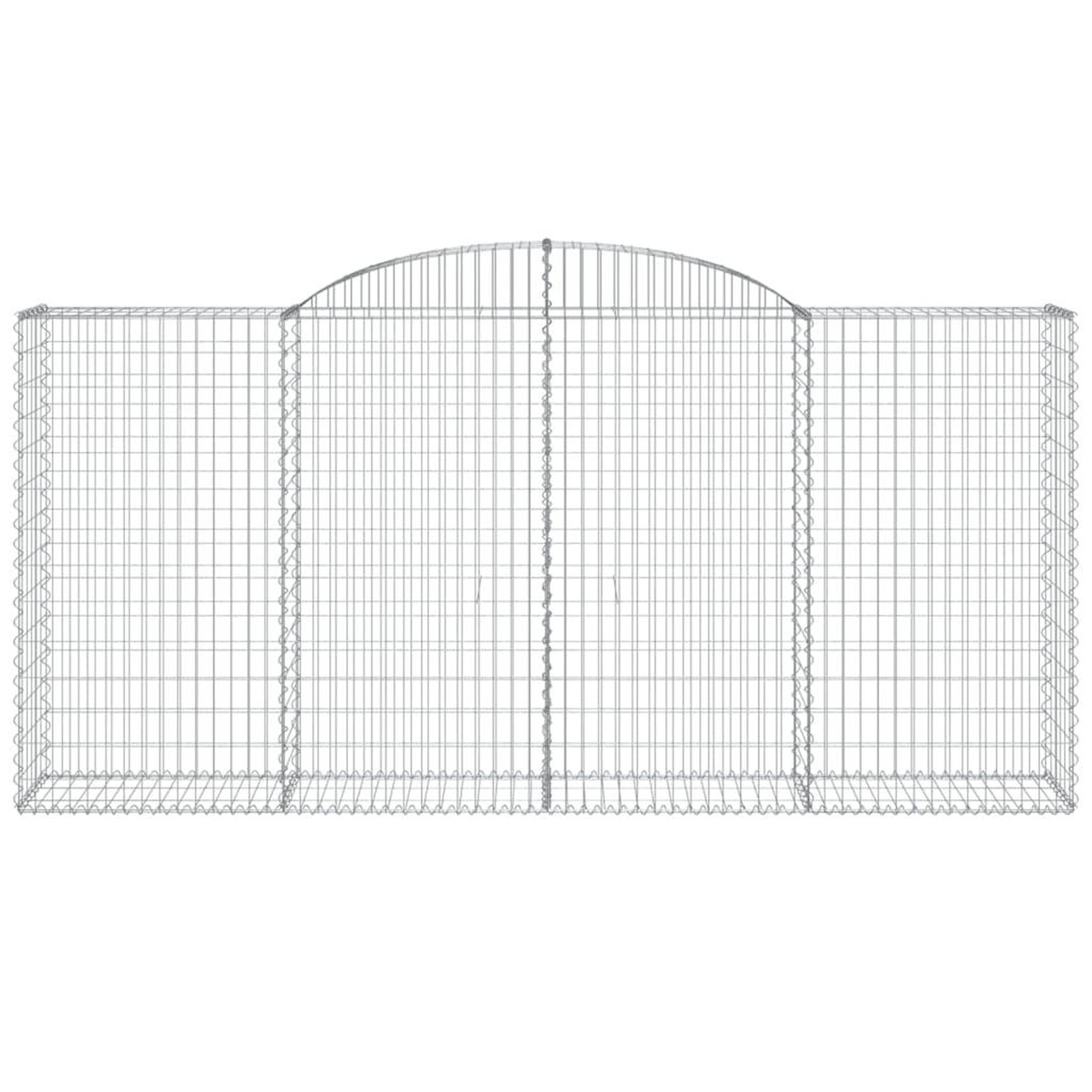 Voir la diapositive 4 : VIDAXL Paniers a gabions arques 17 pcs 300x50x140/160 cm fer galvanise
