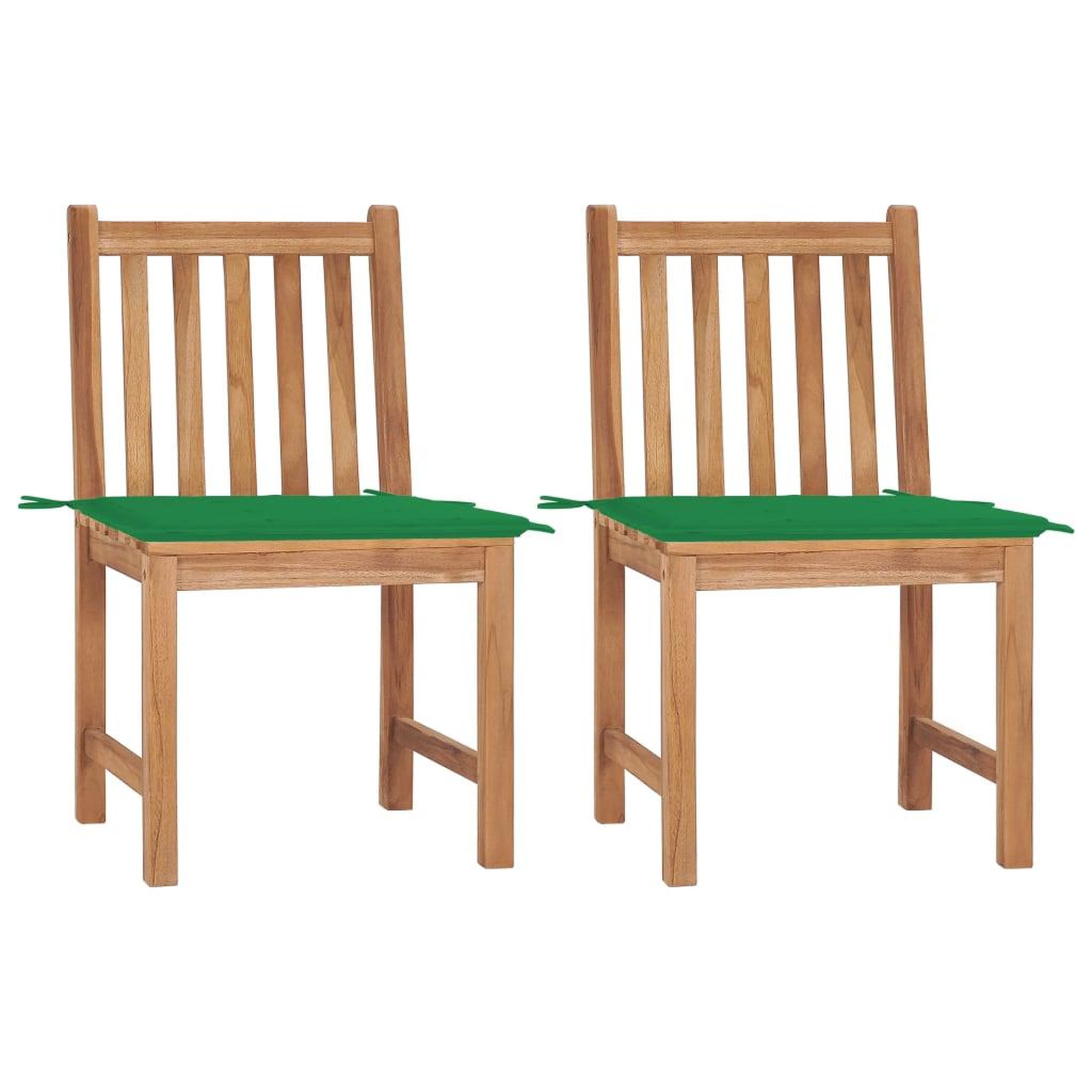 Voir la diapositive 1 : VIDAXL Chaises de jardin lot de 2 avec coussins Bois de teck massif
