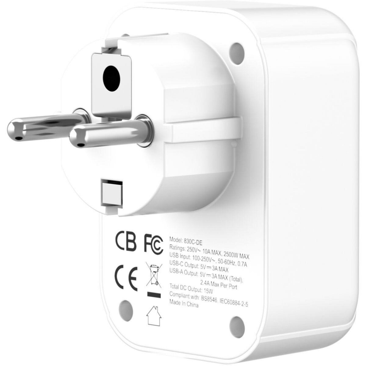 ESSENTIEL B Adaptateur de voyage Monde to Europe 15W