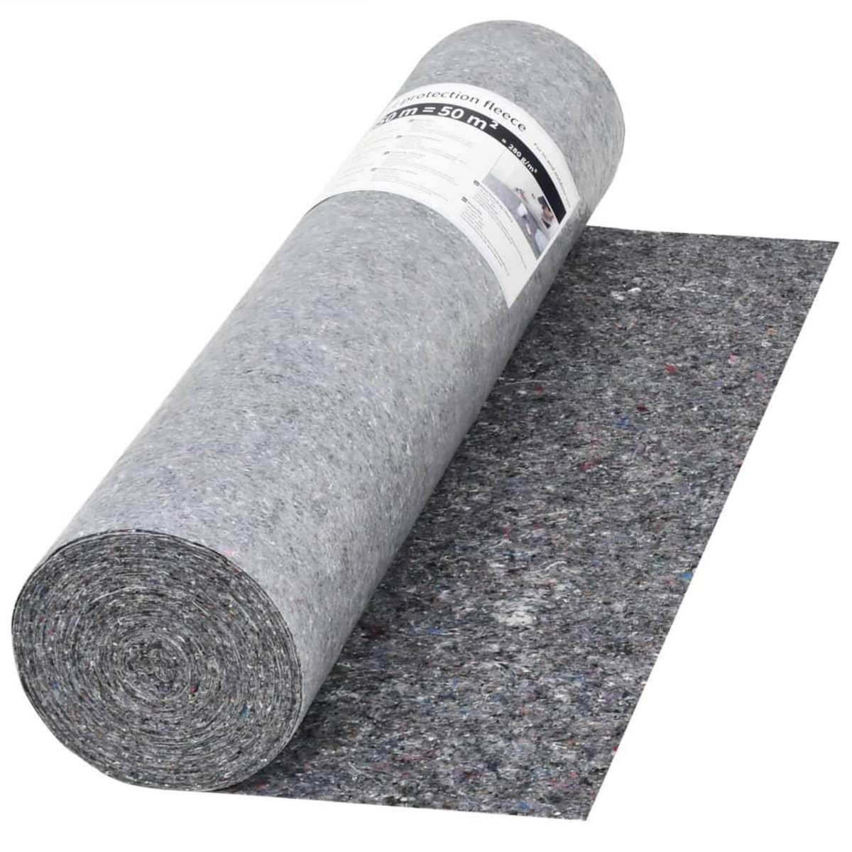VIDAXL Bache de protection contre peinture 50 m 280 g/m² Gris
