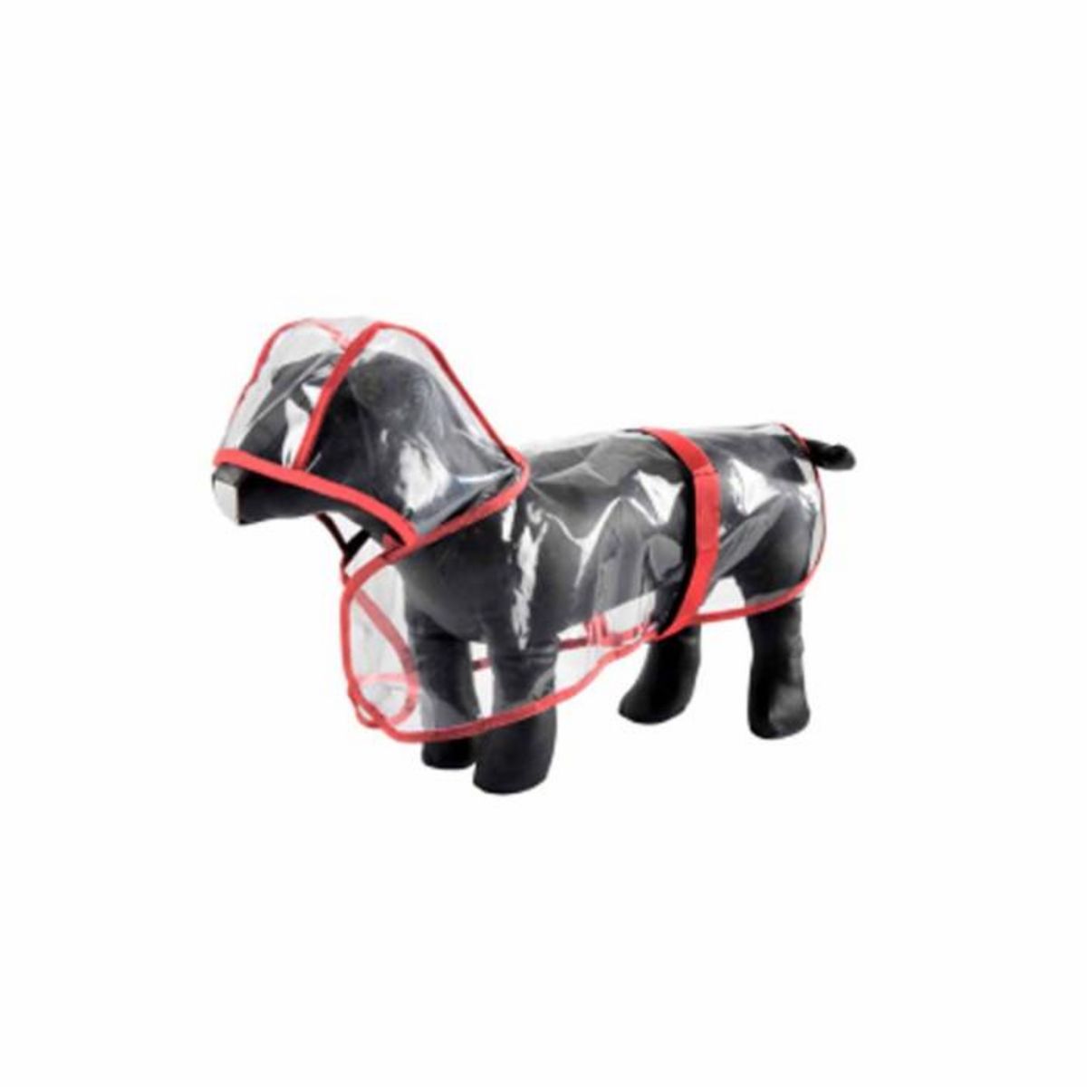 Paris Prix Imperméable pour Chien  Transparent  30cm Rouge