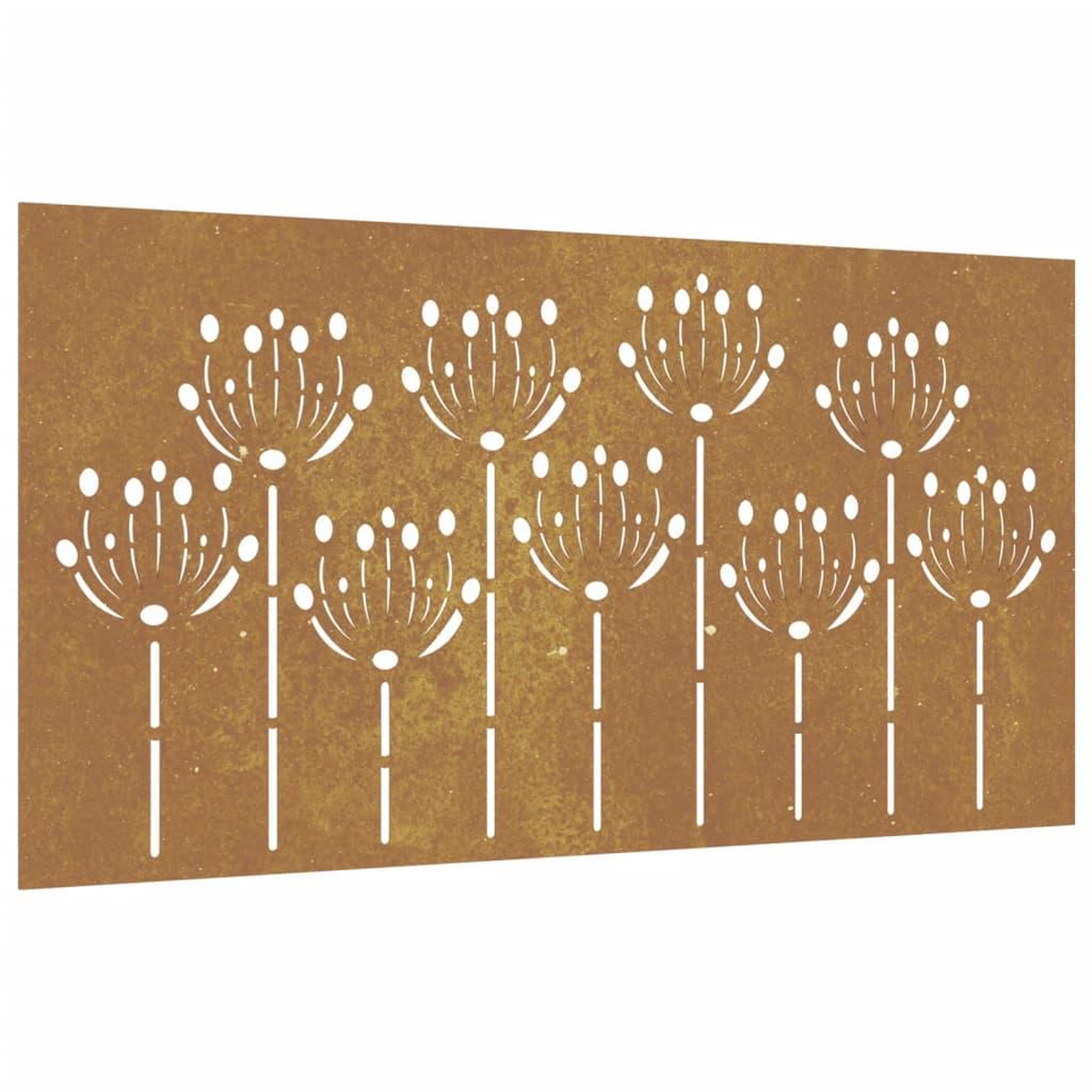 Voir la diapositive 2 : VIDAXL Decoration murale jardin 105x55 cm acier corten design de fleur