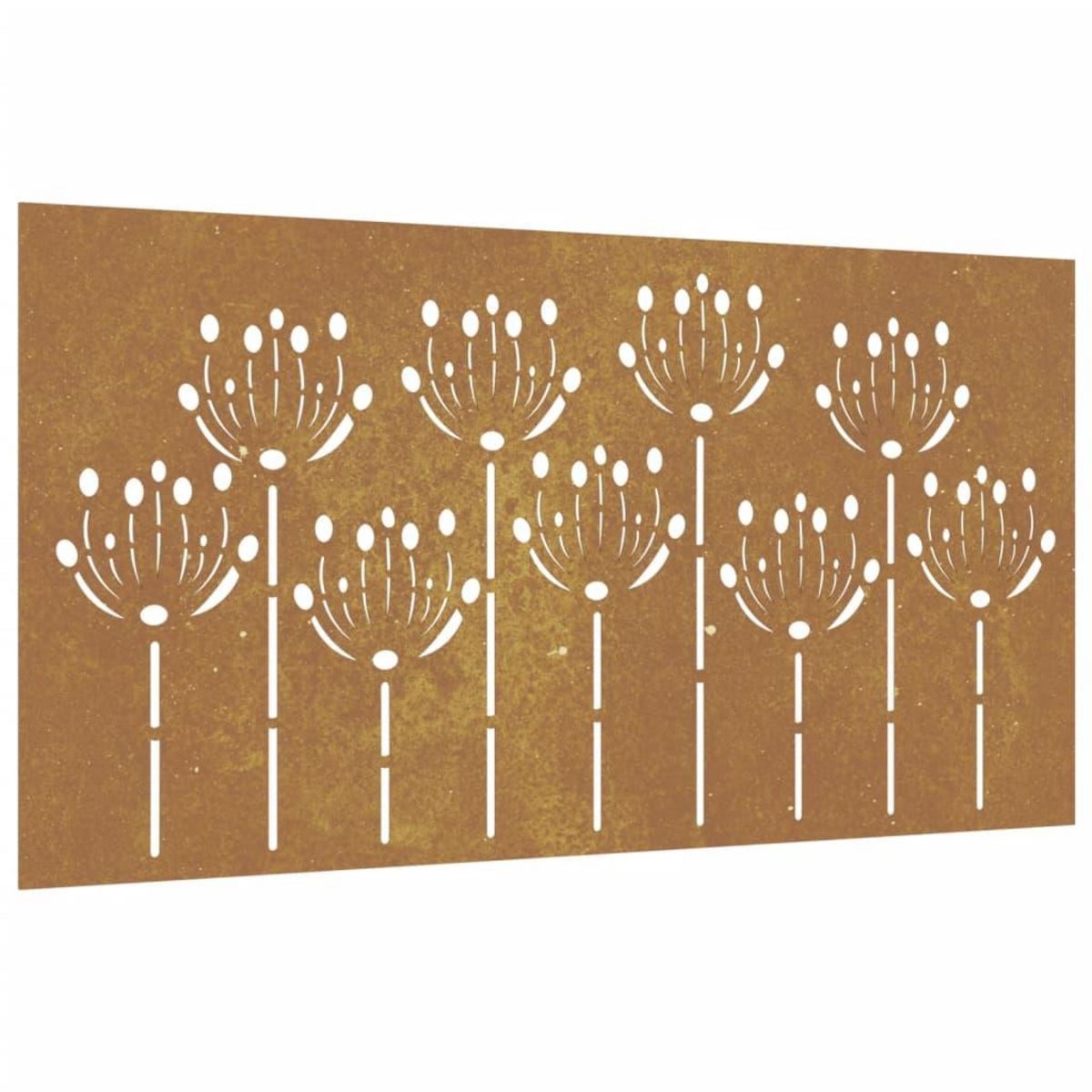 VIDAXL Decoration murale jardin 105x55 cm acier corten design de fleur