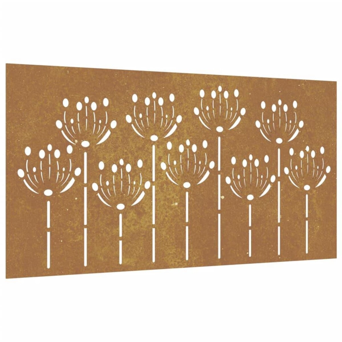 VIDAXL Decoration murale jardin 105x55 cm acier corten design de fleur