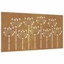 Voir la diapositive 2 : VIDAXL Decoration murale jardin 105x55 cm acier corten design de fleur
