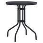 Voir la diapositive 1 : VIDAXL Table de jardin Noir 60 cm Acier et verre