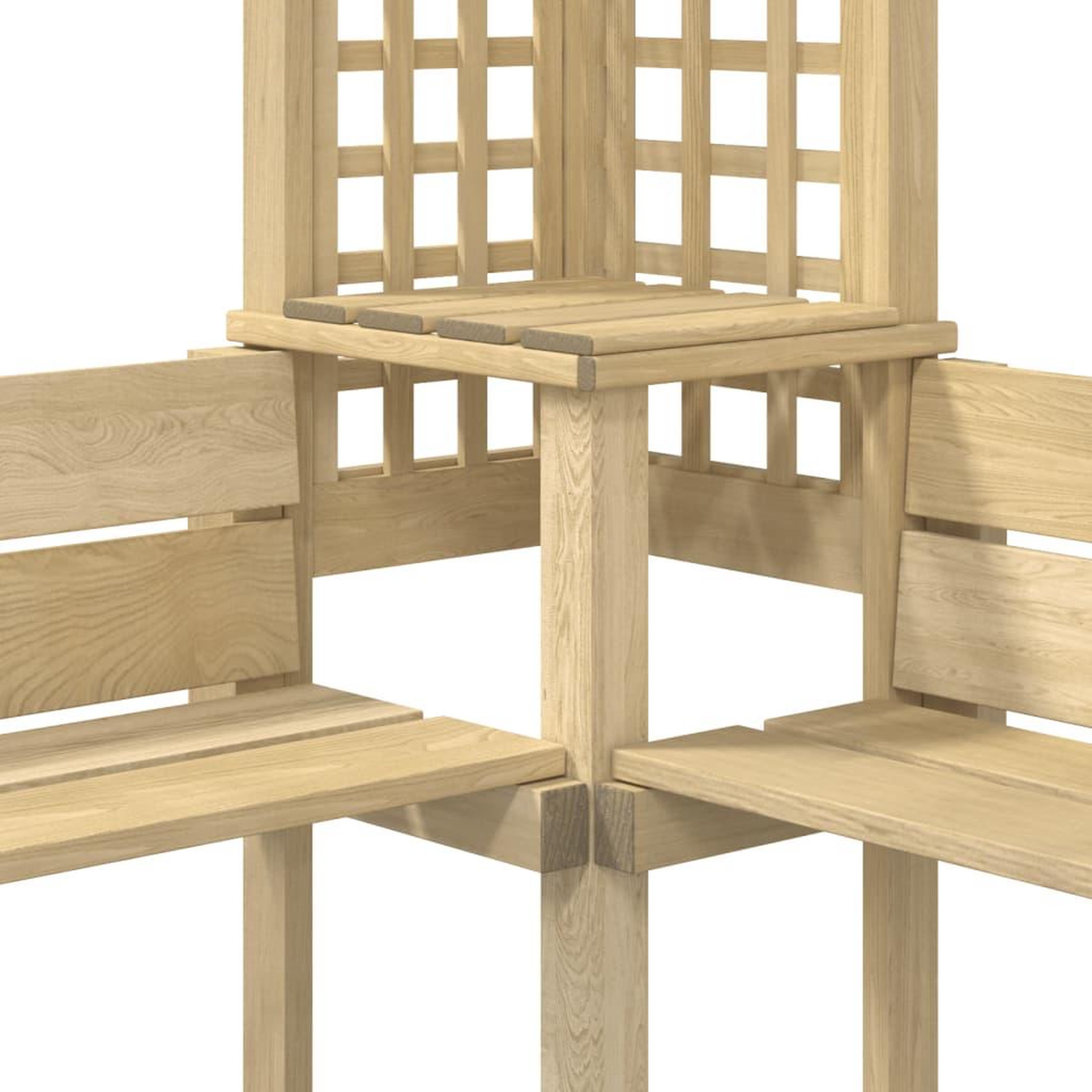 Voir la diapositive 5 : VIDAXL Pergola d'angle avec banc Bois de pin impregne