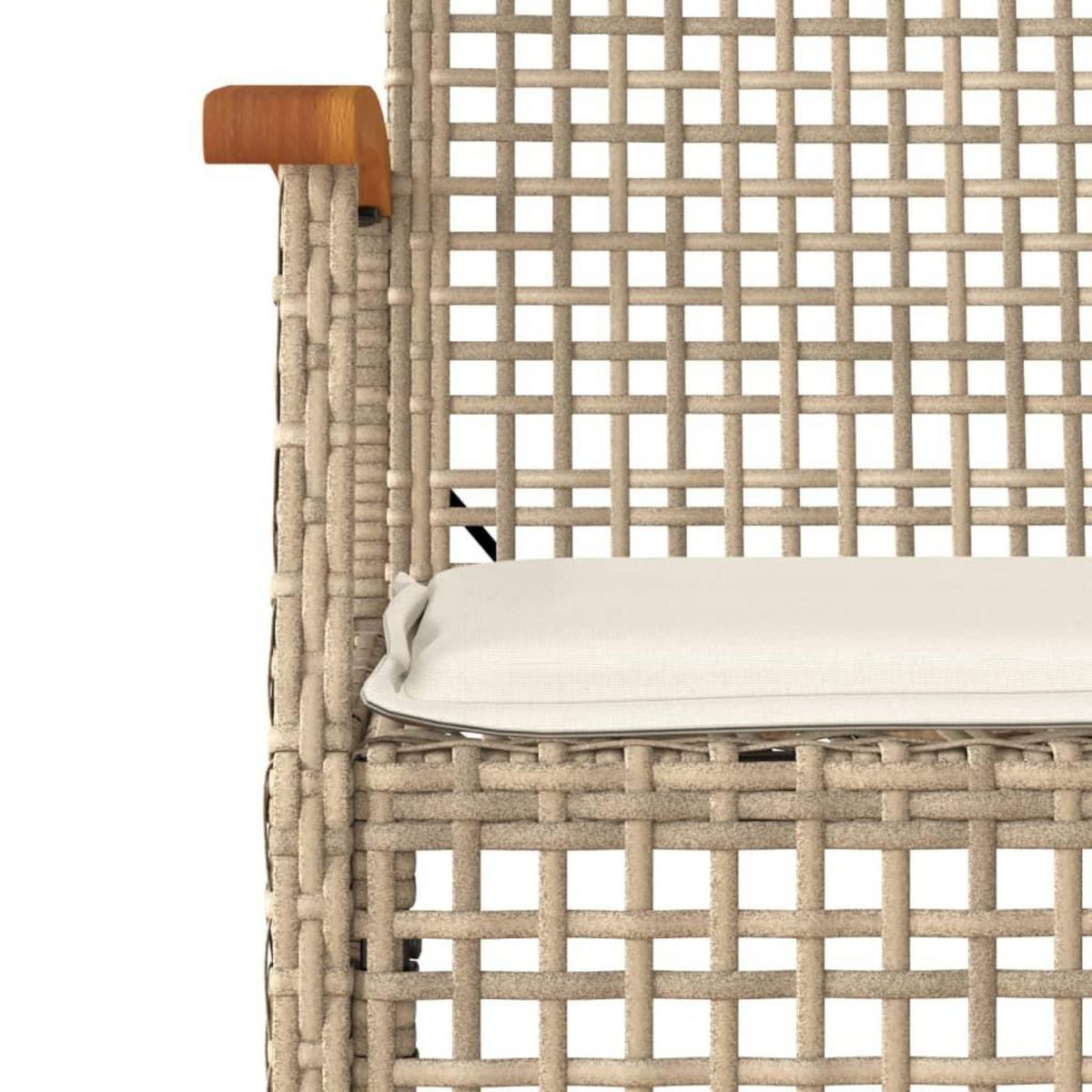 VIDAXL Ensemble a manger de jardin et coussins 3 pcs Beige poly rotin