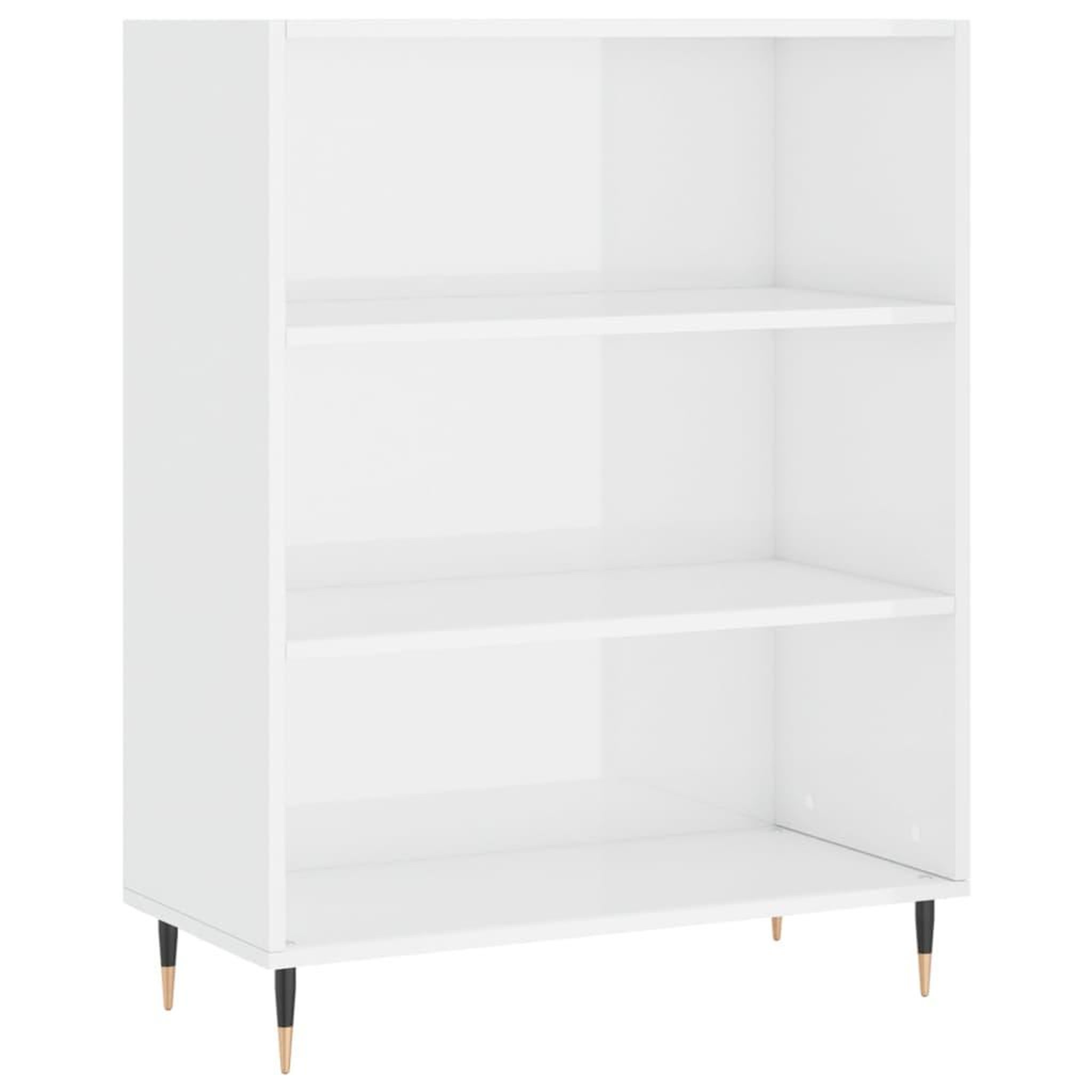 Voir la diapositive 2 : VIDAXL Bibliotheque blanc brillant 69,5x32,5x90 cm bois d'ingenierie