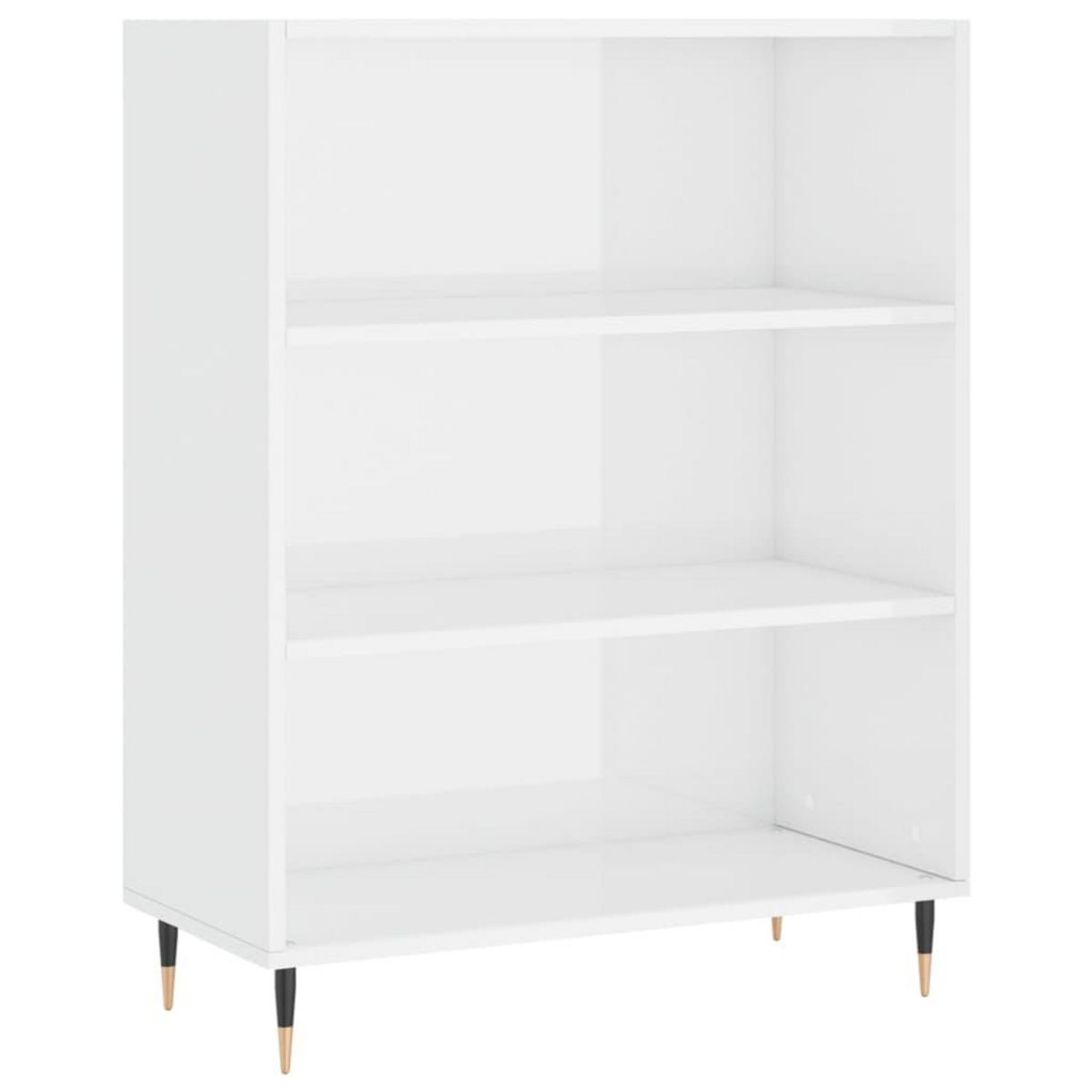 VIDAXL Bibliotheque blanc brillant 69,5x32,5x90 cm bois d'ingenierie