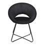 Voir la diapositive 2 : Paris Prix Fauteuil Design Velours Côtelé  Giulia  84cm Noir