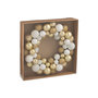 Voir la diapositive 3 : Paris Prix Couronne Boules de Noël  Night  35cm Blanc & Doré