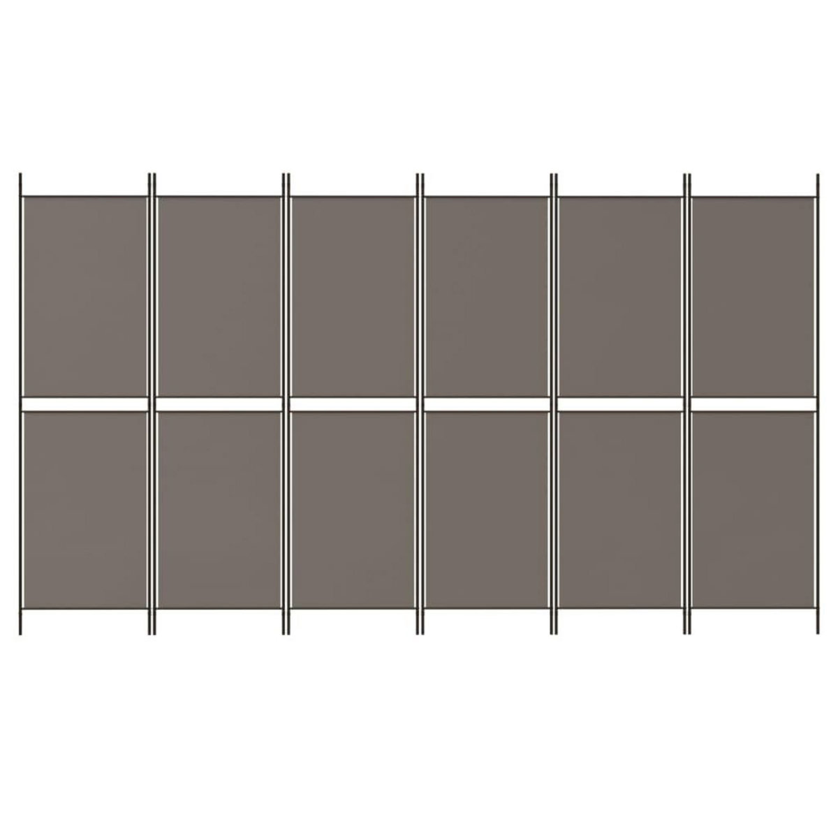 VIDAXL Cloison de separation 6 panneaux Anthracite 300x180 cm Tissu