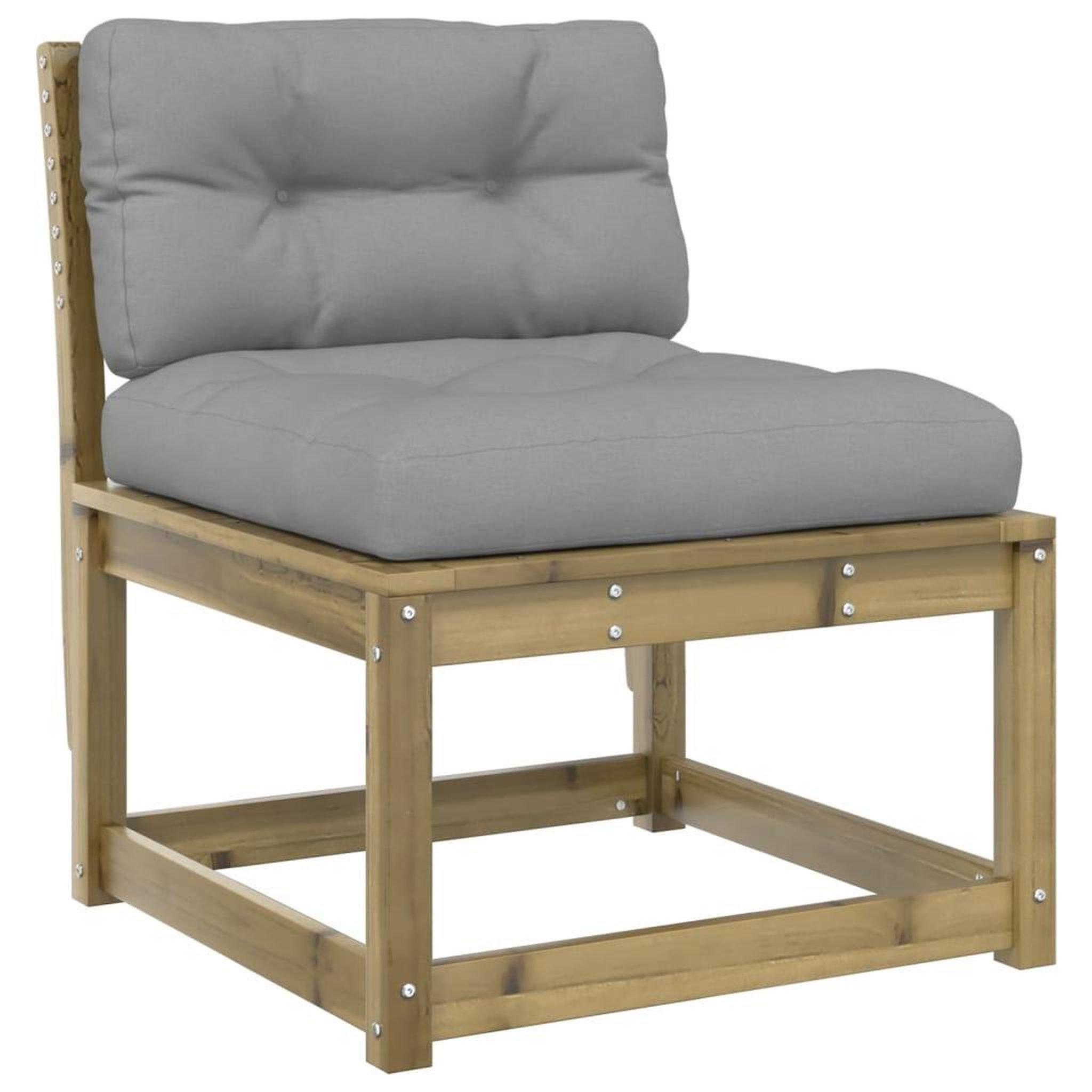Voir la diapositive 5 : VIDAXL Canapes de jardin avec coussins 2pcs bois de pin impregne
