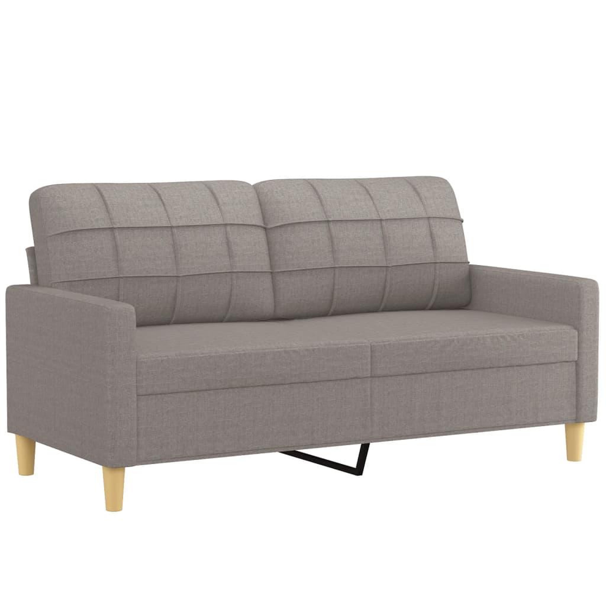 Voir la diapositive 4 : VIDAXL Ensemble de canapes 2 pcs avec coussins Taupe Tissu