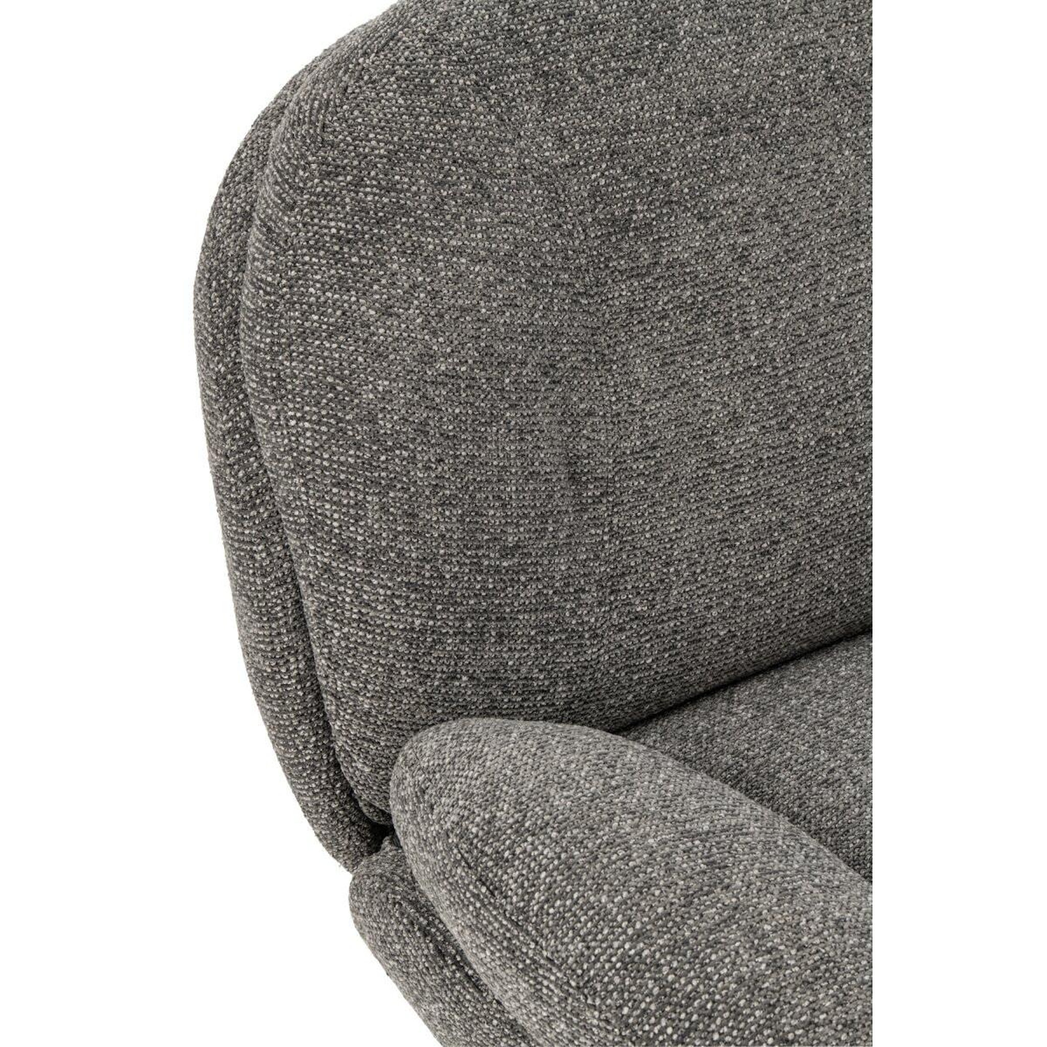 Voir la diapositive 5 : J-LINE Fauteuil avec pouf repose-pieds  helle  88cm gris