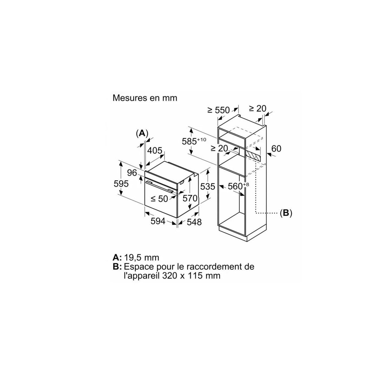 Neff Four intégrable multifonction 71l 60cm inox - B3ACE4AN3F