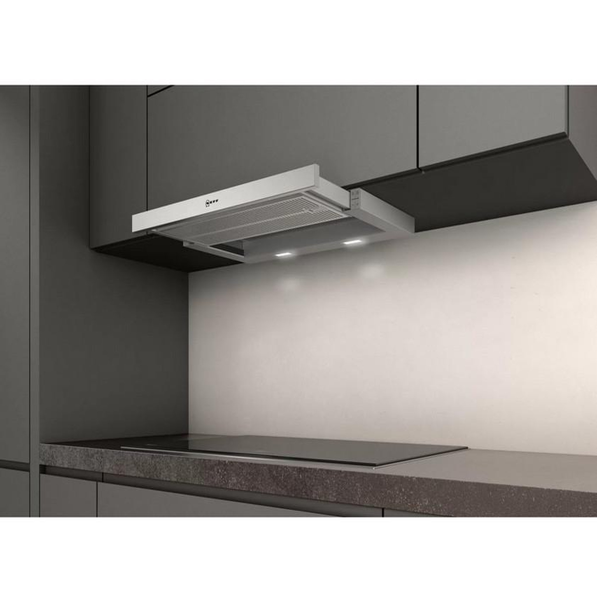 Voir la diapositive 3 : Neff Hotte télescopique 60cm 399m³/h argent métallisé - d46ed52x1