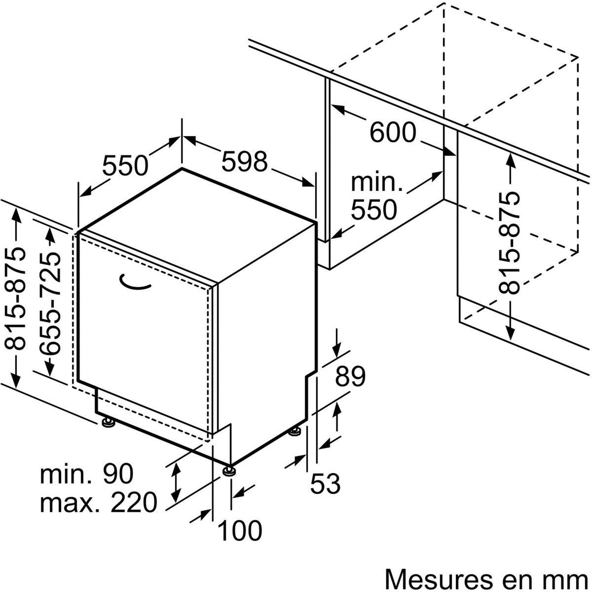 Voir la diapositive 5 : BOSCH Lave vaisselle encastrable smv26ax01f série 2, variospeed plus