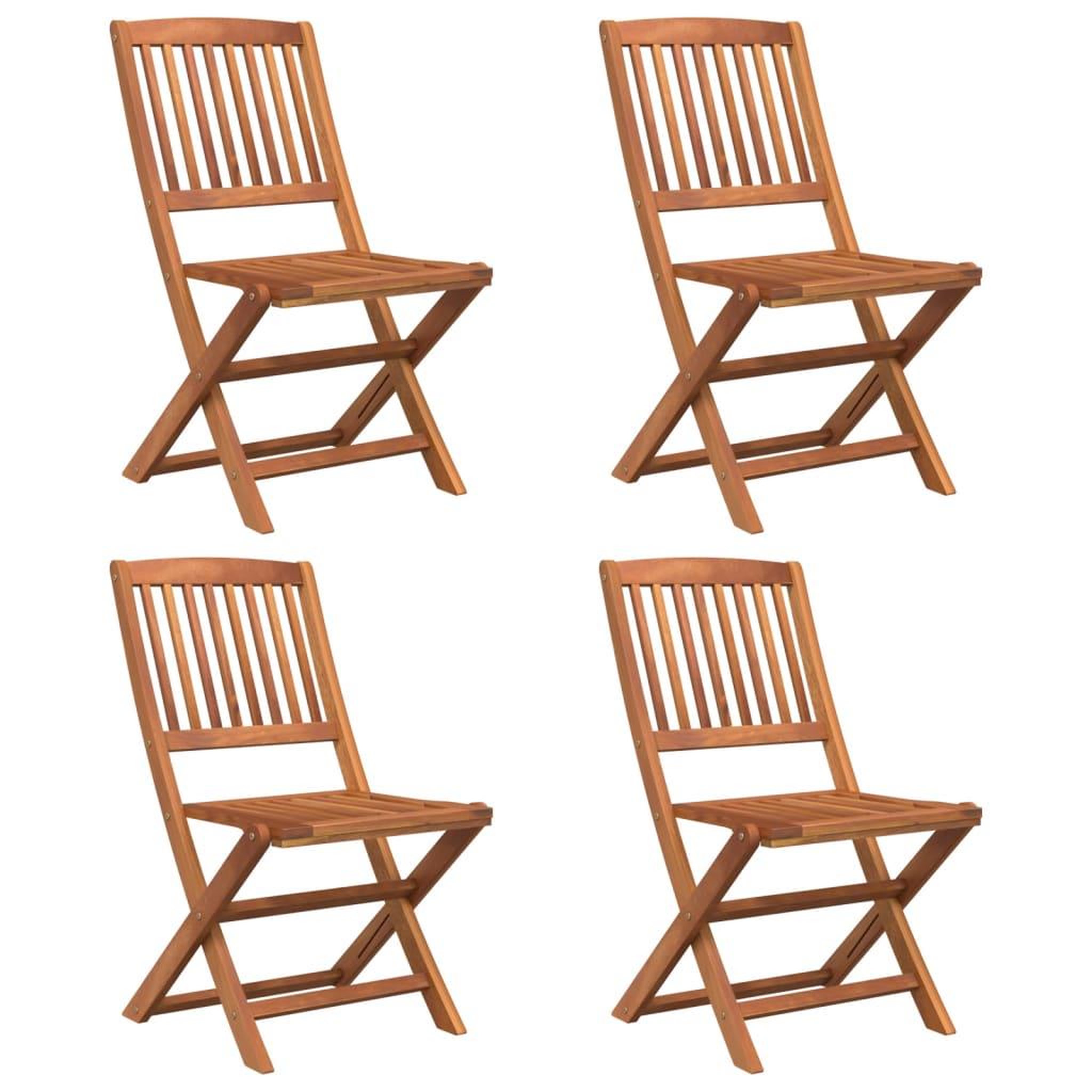 Voir la diapositive 4 : VIDAXL Ensemble a manger de jardin 5 pcs Bois d'acacia solide