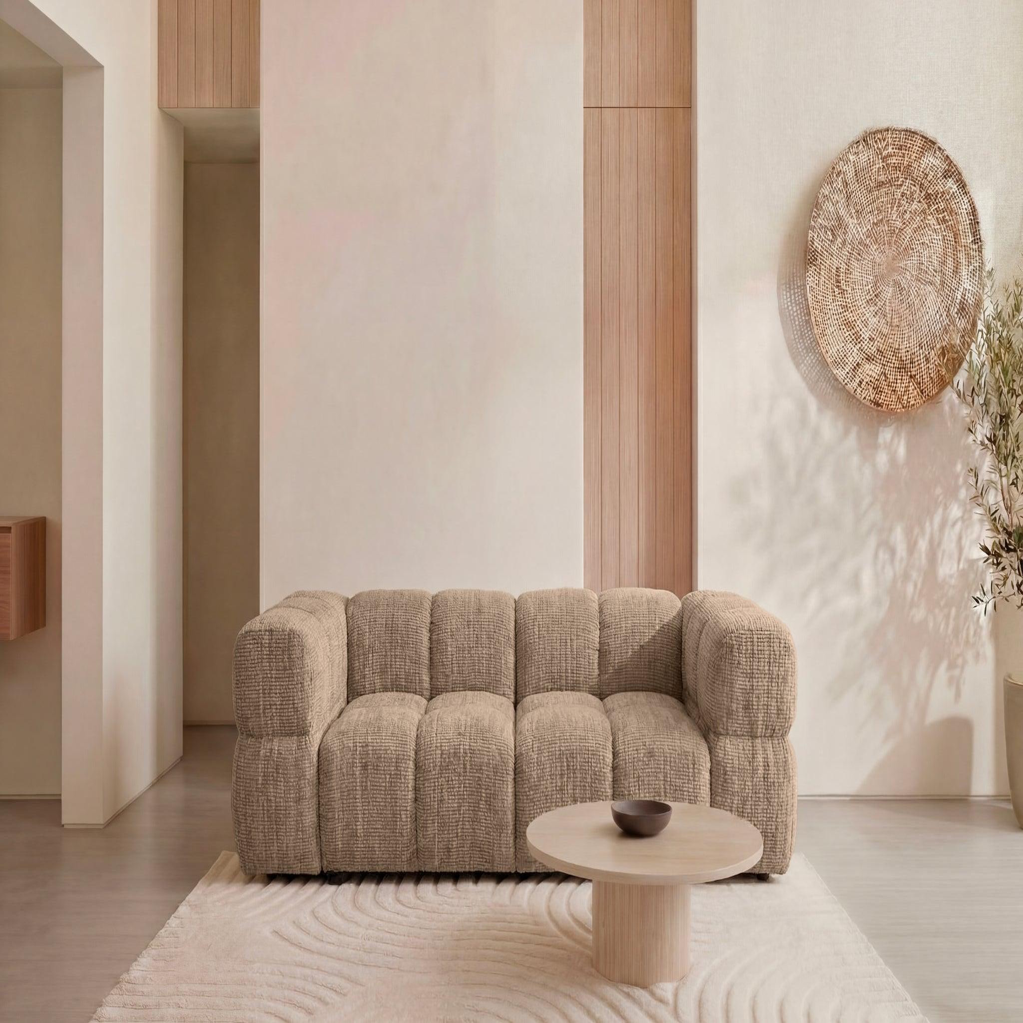 Voir la diapositive 3 : CASANOVA PARIS Gustave - canapé droit tissu chenille 2 places