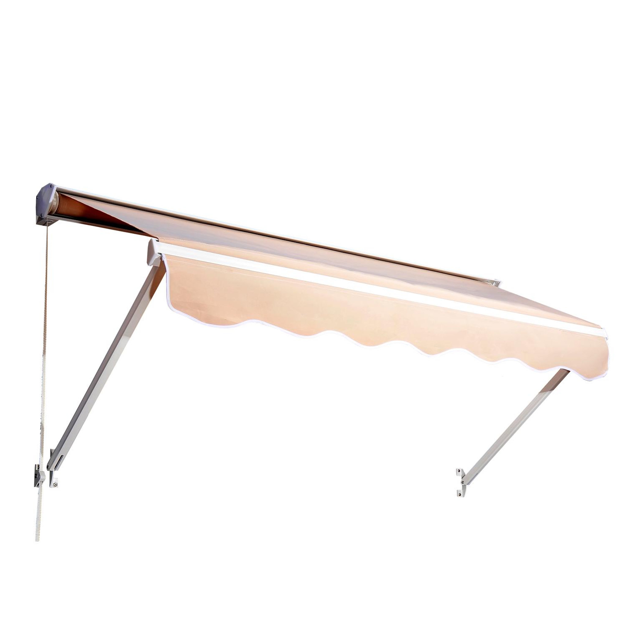 Voir la diapositive 4 : OUTSUNNY Store banne manuel inclinaison réglable aluminium polyester imperméabilisé 70L x 180l cm beige
