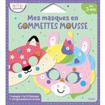 MES MASQUES EN GOMMETTES MOUSSE. 7 MASQUES + DU FIL ELASTIQUE + 120 GOMMETTES EN MOUSSE, Dérodit Clémentine