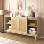 Voir la diapositive 4 : MERAX Buffet 3 porte(s) 2 tiroir(s) - 155 cm bois clair mdf