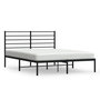 Voir la diapositive 1 : VIDAXL Cadre de lit metal sans matelas avec tete de lit noir 120x190cm