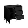 Voir la diapositive 3 : BEST MOBILIER Girona - buffet bas - noir - 103 cm