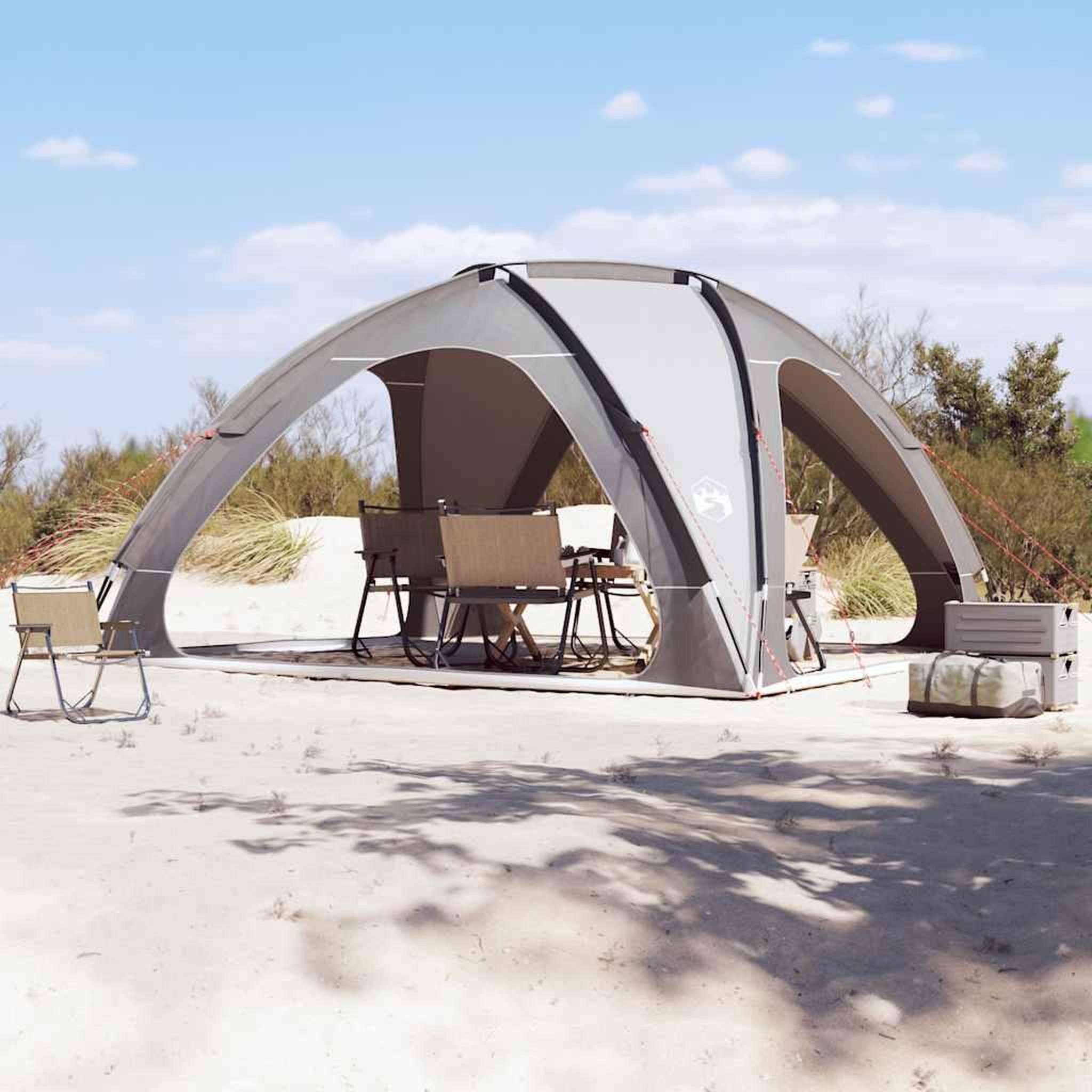 VIDAXL Tente de reception gris impermeable