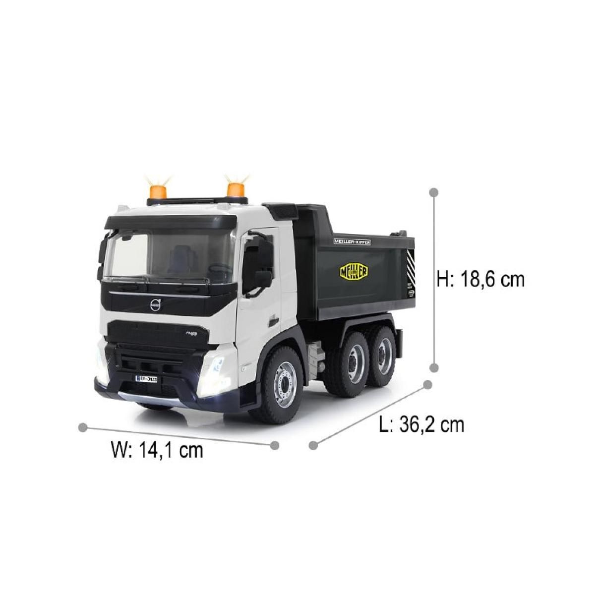 Jamara Voiture télécommandée Camion à benne Volvo FMX Meiller 1:20 2,4GHz