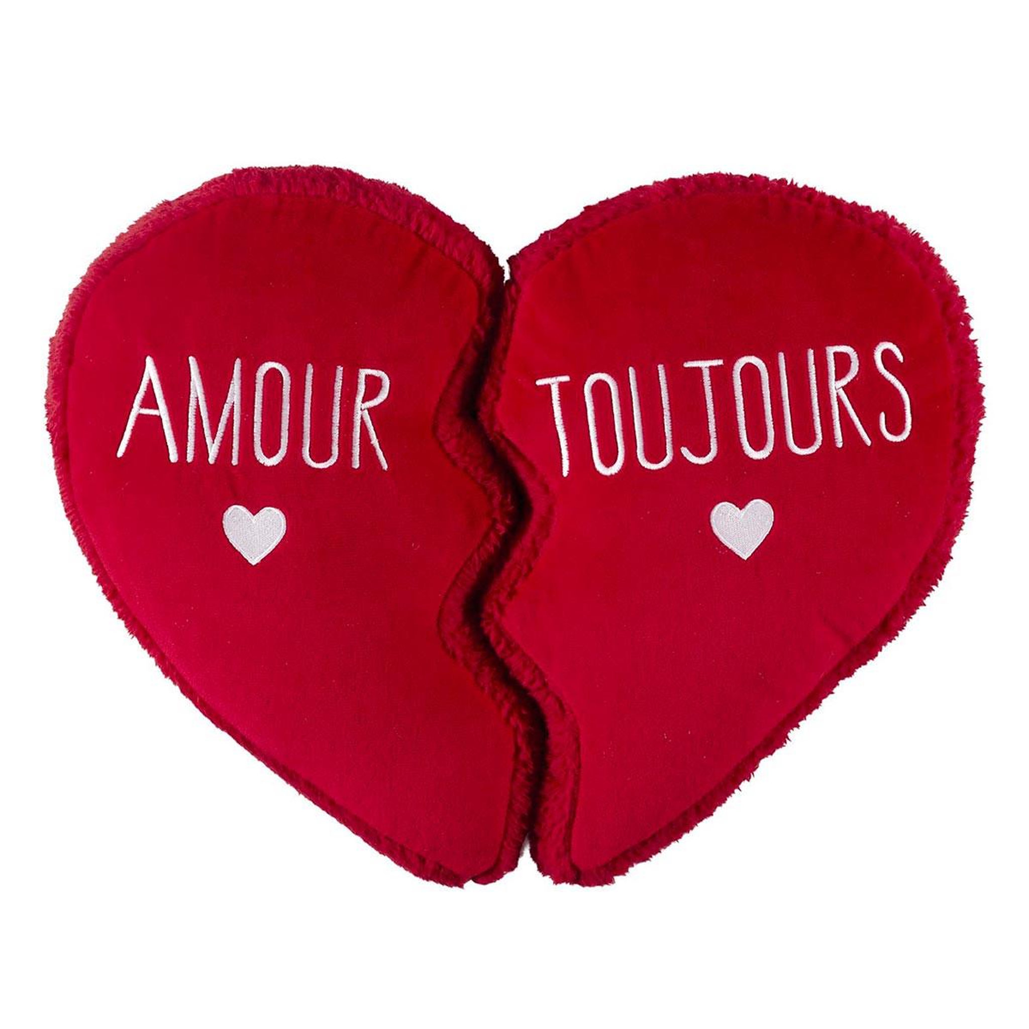 The concept Factory Coussin déco détachable  cœur  35x40cm rouge