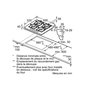 Voir la diapositive 5 : BOSCH Table de cuisson gaz 60cm 4 feux 7500w - PPP6A6I40