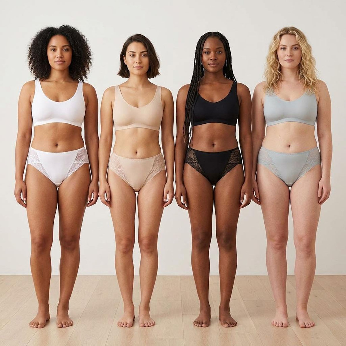 OZABI OZABI Pack de Culottes Femme Gainantes Dentelle Invisible – Lot de 4