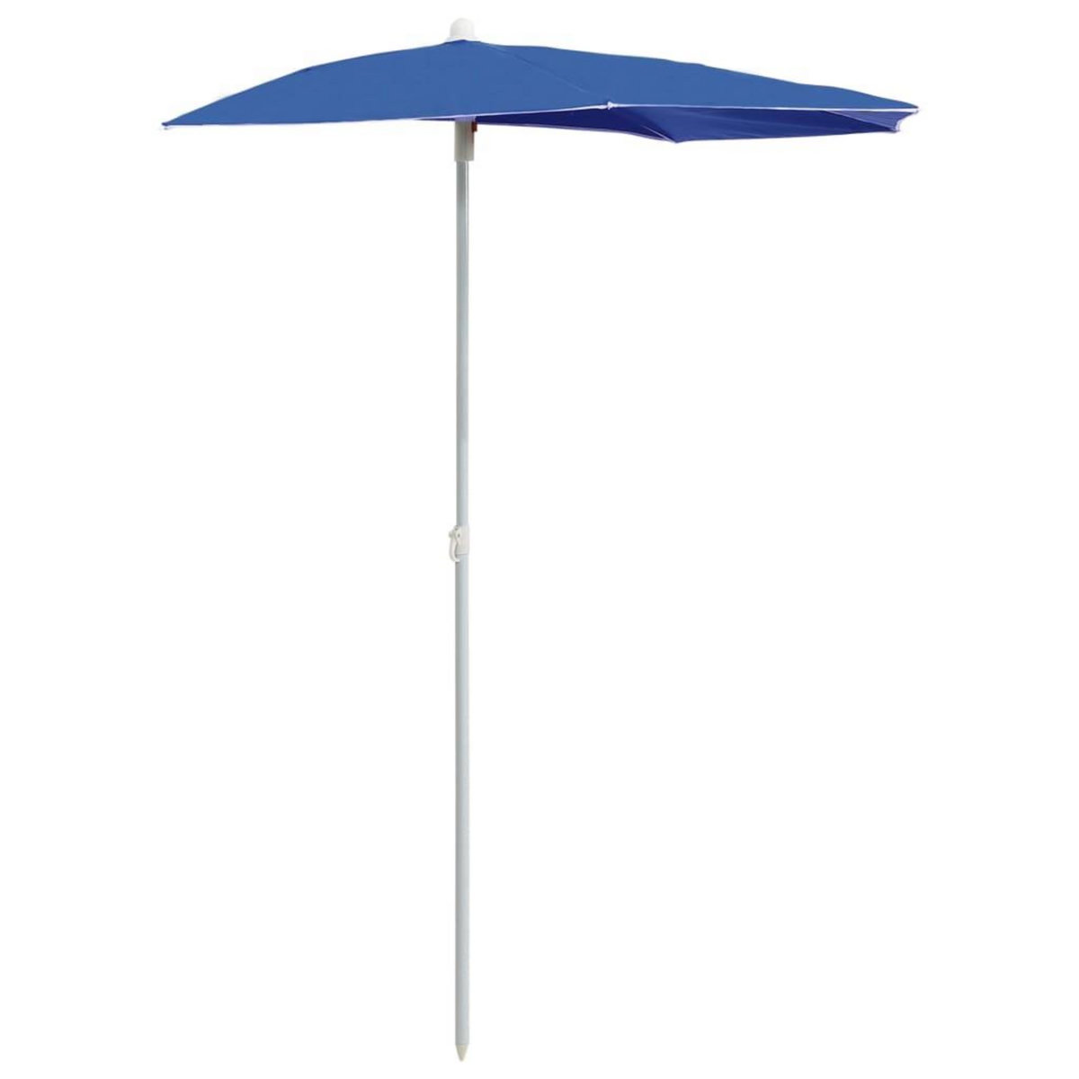 VIDAXL Demi-parasol de jardin avec mat 180x90 cm bleu azure