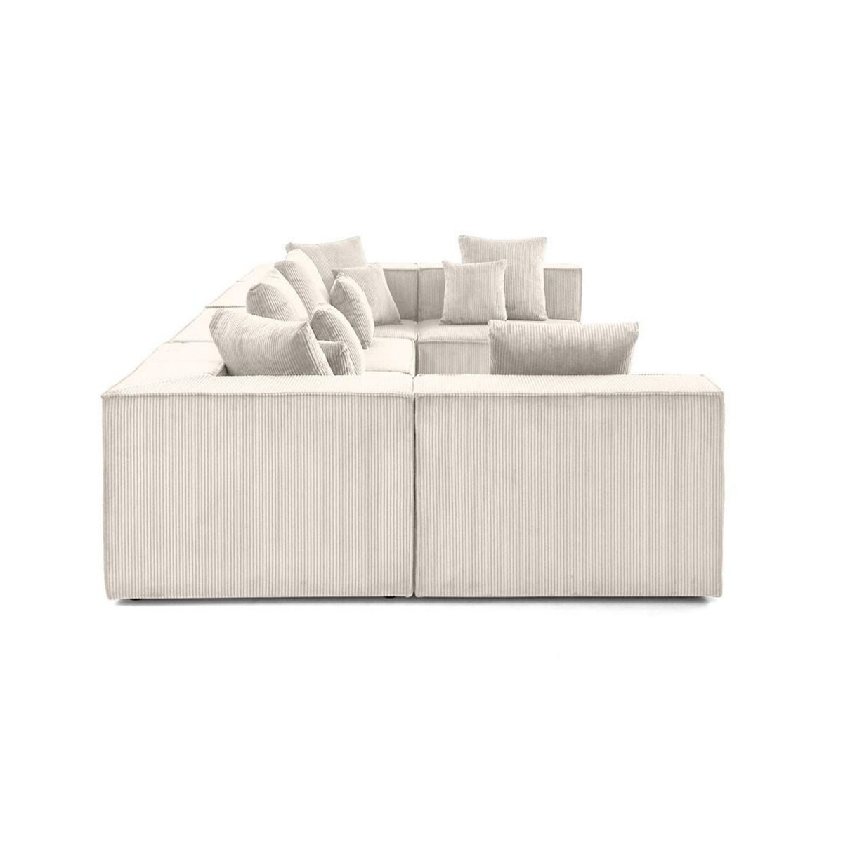 LISA DESIGN Colombine - canapé modulable panoramique - 7 places - en velours côtelé