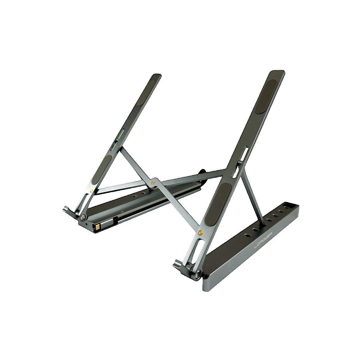 LC Power Support de laptop LC-Power LC-HUB-C-MULTI-STAND avec hub USB-C 11 ports