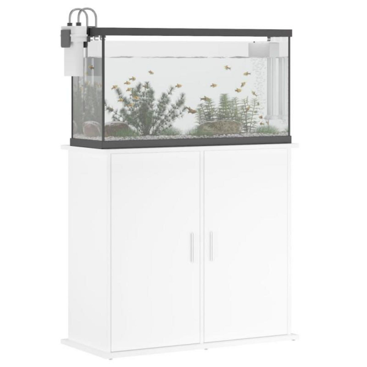 VIDAXL Support pour aquarium blanc 81x36x73 cm bois d ingénierie