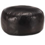 Voir la diapositive 1 : VIDAXL Pouf 60 x 30 cm Noir Cuir veritable de chevre