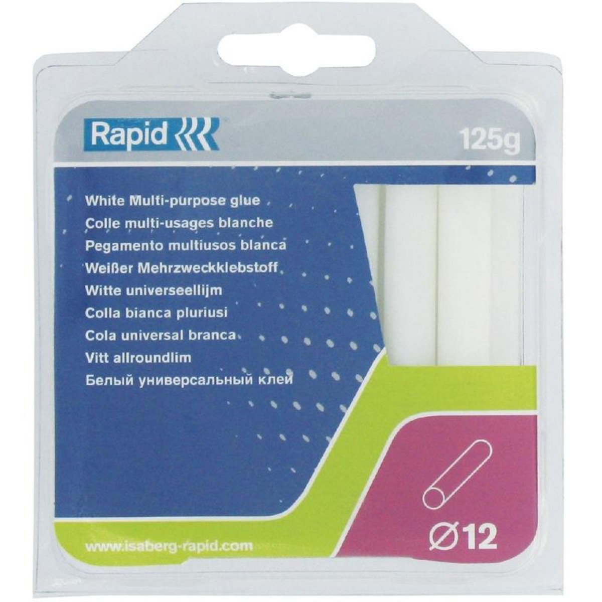 Rapid Colle multi-usage Ø 12 mm - 190 mm - 1 Kg blanche