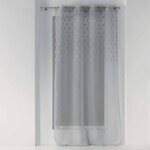 Paris Prix Rideau Voilage à Œillets  Mélusine  140x240cm Gris