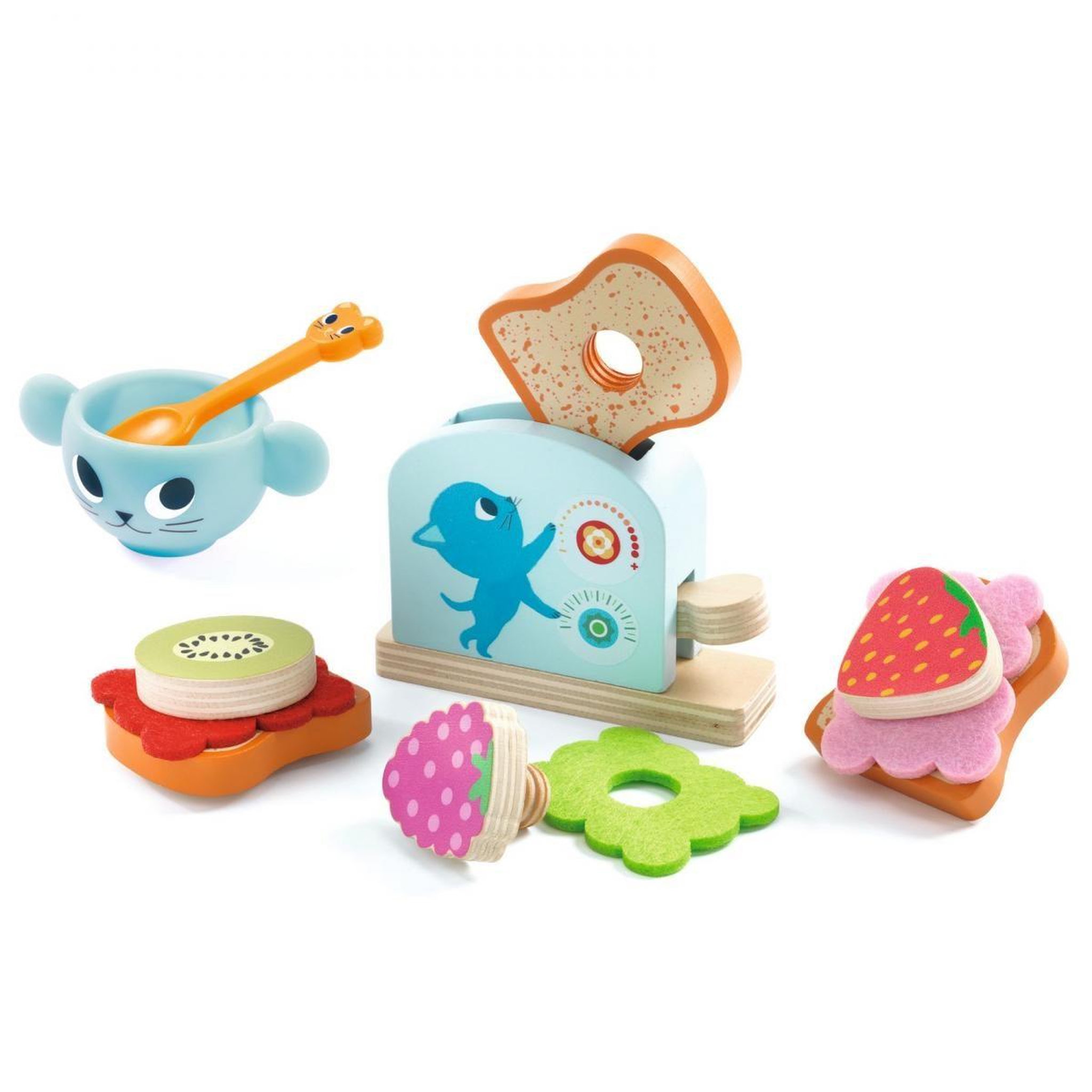 Voir la diapositive 2 : Djeco Breakfast chaton jeu d imitation