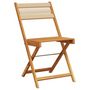 Voir la diapositive 3 : VIDAXL Chaises de jardin pliantes lot de 8 beige bois d'acacia massif