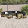 Voir la diapositive 3 : VIDAXL Salon de jardin 9 pcs avec coussins bois de pin impregne