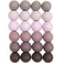 RICO DESIGN 24 Perles rondes - bois tons roses - 25 mm