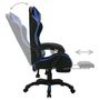 Voir la diapositive 5 : VIDAXL Fauteuil de jeux video avec LED RVB Bleu et noir Similicuir