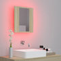 Voir la diapositive 4 : VIDAXL Armoire a miroir LED de bain Chene sonoma 40x12x45 cm Acrylique