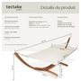Voir la diapositive 6 : tectake Hamac sur pied avec structure en bois pour 2 personnes blanc