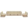 Voir la diapositive 3 : VIDAXL Salon de jardin 8 pcs avec coussins Bois de pin massif